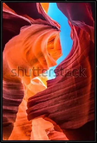 Картина Фантастические природные формы и цвет скал из песчаника в Каньоне Антилопы (США, штат Аризона) №5