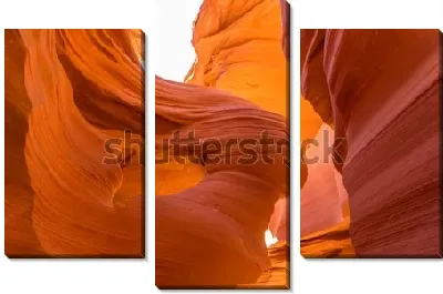 Модульная картина Удивительные природные формы и цвет скал из песчаника в Каньоне Антилопы (США, штат Аризона)