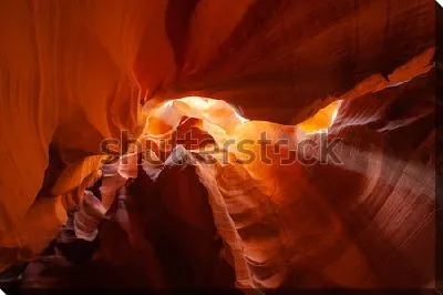 Постер Фантастические природные формы и цвет скал в Каньоне Антилопы (США, штат Аризона)