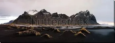 Постер Великолепная панорама на гору Вестрахорн мыса Стокснес (Исландия)