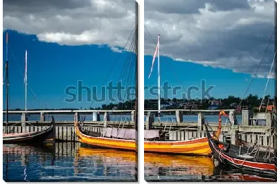 Корабли викингов в порту Роскилле (Дания)