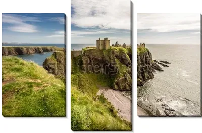 Модульная картина Средневековый замок Данноттар (Шотландия)