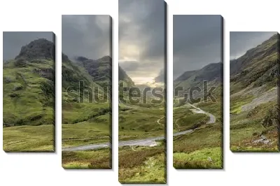 Модульная картина Суровая и прекрасная природа Шотландии