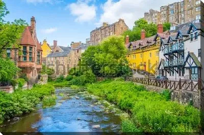 Постер Дин-Виллидж - один из самых живописных районов Эдинбурга (Шотландия)