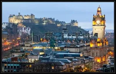 Картина Панорама вечернего Эдинбурга (Шотландия)