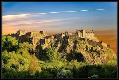 Эдинбургский замок на закате (Эдинбург, Шотландия)