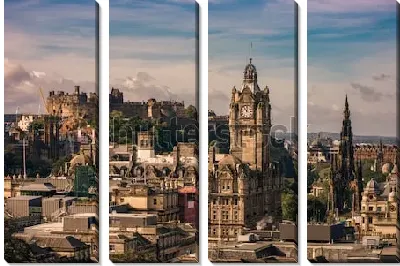 Модульная картина Прекрасный исторический центр Эдинбурга с видом на Эдинбургский