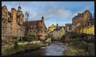 Картина Живописнейшая деревня Дин в центре Эдинбурга (Шотландия)