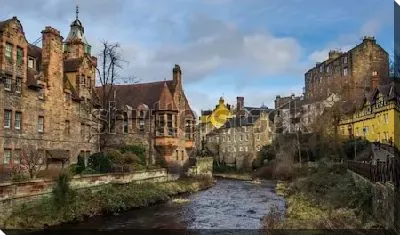Постер Живописнейшая деревня Дин в центре Эдинбурга (Шотландия)