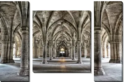 Модульная картина Великолепная аркада одного из залов Университета Глазго (Шотландия)
