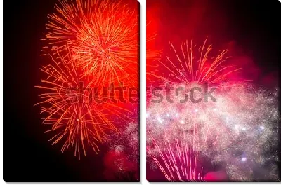 Модульная картина Фантастический фейерверк