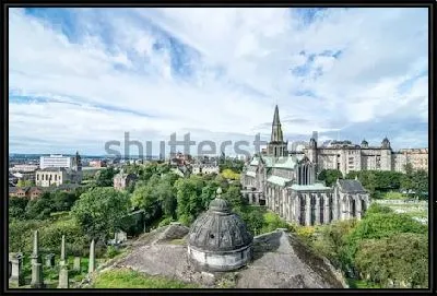 Картина Панорамный вид на Кафедральный собор и Некрополь в Глазго