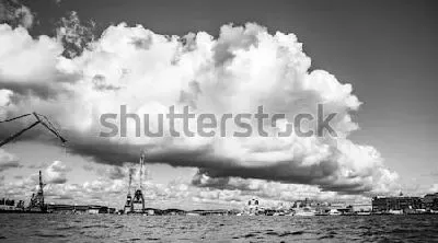 Плакат Красивые облака над гаванью Гётеборга