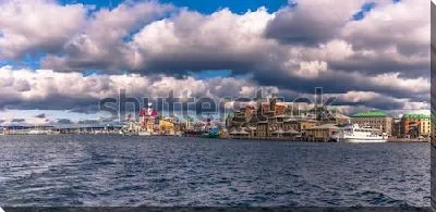 Постер Красивая панорама набережной Гётеборга (Швеция)