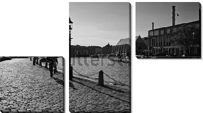 Модульная картина Красивая набережная Большого канала в Гётеборге (Швеция)