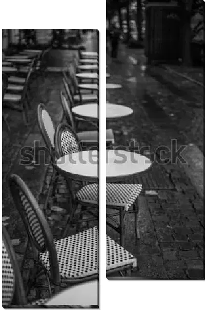 Модульная картина Столики летнего кафе на уютной улочке Гётеборга (Швеция)