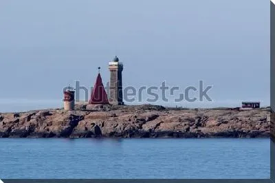 Постер Маяк на скалистом острове Винга на входе в Гётеборг (Швеция)