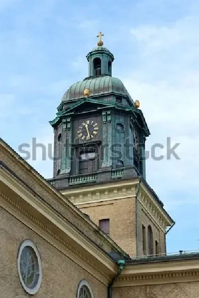 Плакат Башня с часами Кафедрального собора Гётеборга (Швеция)