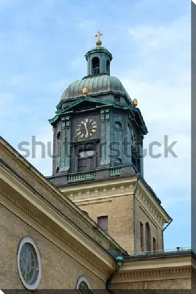 Постер Башня с часами Кафедрального собора Гётеборга (Швеция)