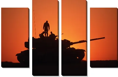 Модульная картина Танк №4