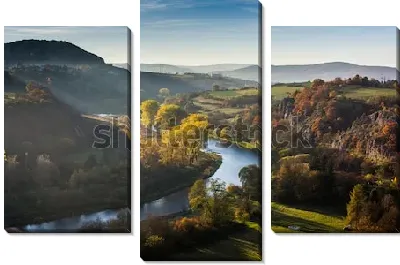 Модульная картина Удивительная природа Чехии - утренний осенний пейзаж