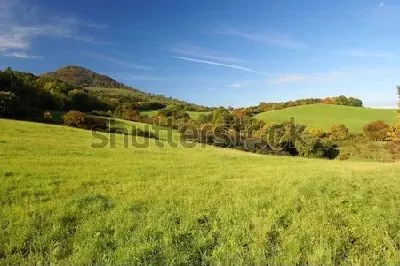 Плакат Заливные луга и зелёные леса Богемии (Чехия)