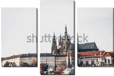 Модульная картина Замок и Собор Святого Вита в историческом центре Праги