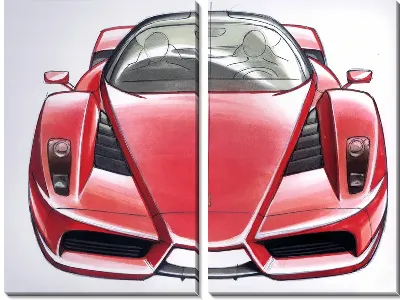 Модульная картина Феррари №3