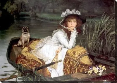 Картина Барышня в лодке (Young Lady in a Boat)