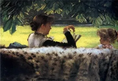 Картина Чтение истории (Reading a Story)