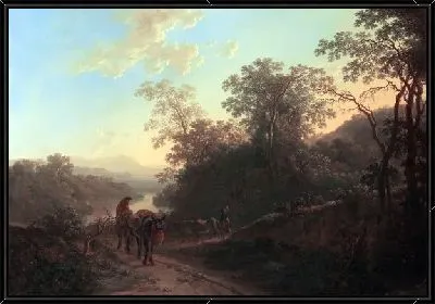 Картина Крестьяне с мулами и волами (Peasants with Mules and Oxen)