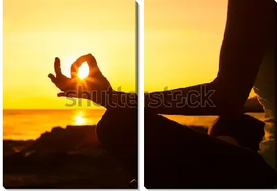 Модульная картина Медитация на закате №2