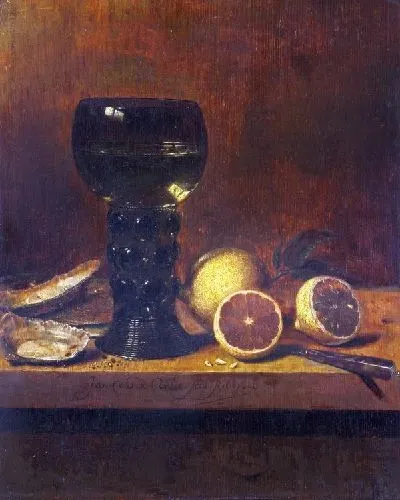 Картина Кубок вина, устрицы и лимоны (A Goblet of Wine, Oysters and Lemons)