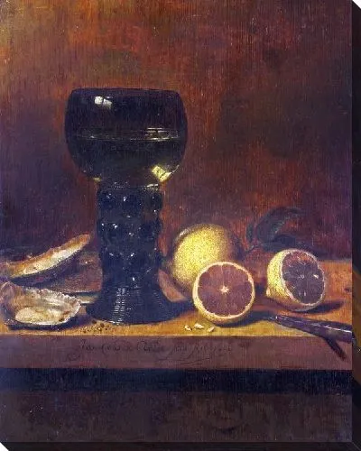 Картина Кубок вина, устрицы и лимоны (A Goblet of Wine, Oysters and Lemons)