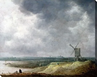 Мельница у реки (A Windmill by a River)