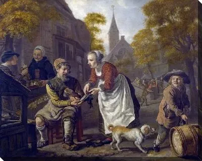 Картина Деревенская сцена с сапожником (A Village Scene with a Cobbler)