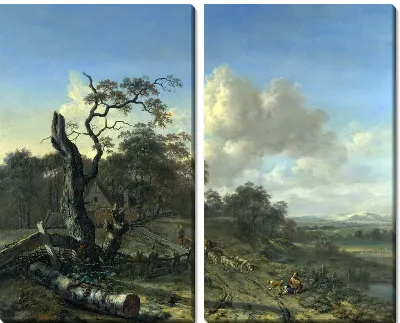 Картина Пейзаж с мертвым деревом (A Landscape with a Dead Tree)