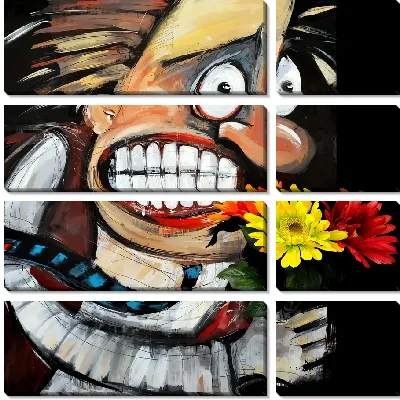 Яркий цирковой коллаж-приглашение на цирковое представление