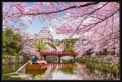 Путешествие по самому знаменитому и древнейшему из сохранившихся японских замков Химедзи во время цветения сакуры