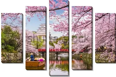 Путешествие по самому знаменитому и древнейшему из сохранившихся японских замков Химедзи во время цветения сакуры