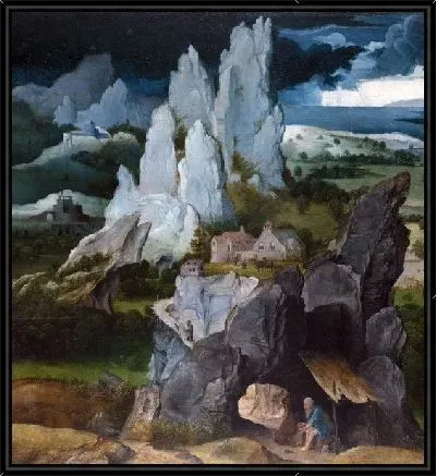 Картина Святой Иероним в скалистом пейзаже (Saint Jerome in a Rocky Landscape0