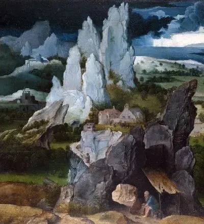 Картина Святой Иероним в скалистом пейзаже (Saint Jerome in a Rocky Landscape0