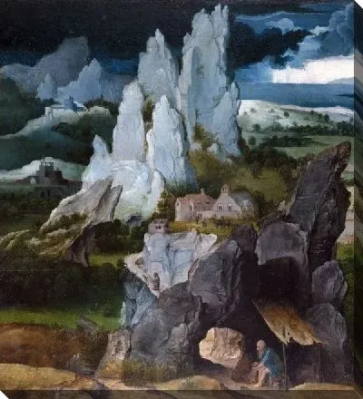 Картина Святой Иероним в скалистом пейзаже (Saint Jerome in a Rocky Landscape0