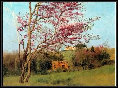 Цветущий красный миндаль (Blossoming Red Almond)