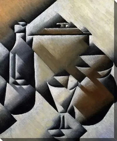 Картина Банка, бутылка и стакан (Jar, Bottle and Glass)