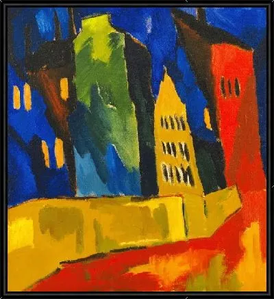 Картина Дома ночью (Houses at Night)