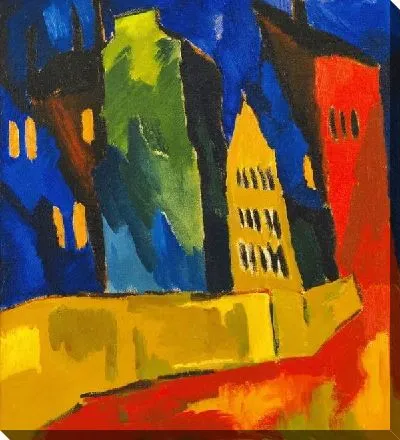 Картина Дома ночью (Houses at Night)