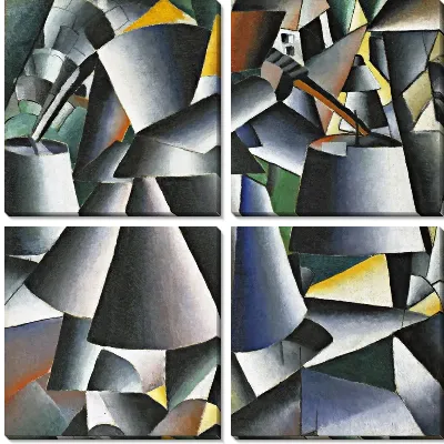 Женщина с ведрами Динамическая композиция (Woman with Pails Dynamic Arrangement)