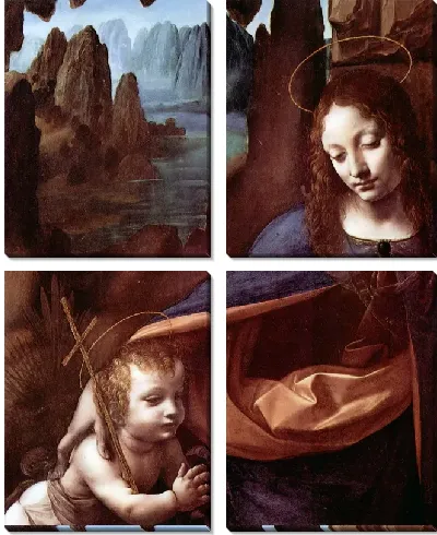 Картина Мадонна в гроте (Madonna of the Rocks)