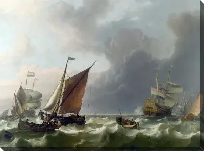 Картина Голландский флот (Dutch Men-of-war off Enkhuizen)